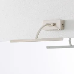LED-seinävalaisin Matisse, leveys 34 cm, hopea