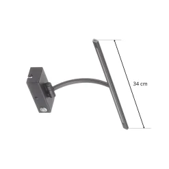 LED-seinävalaisin Matisse, leveys 34 cm, musta