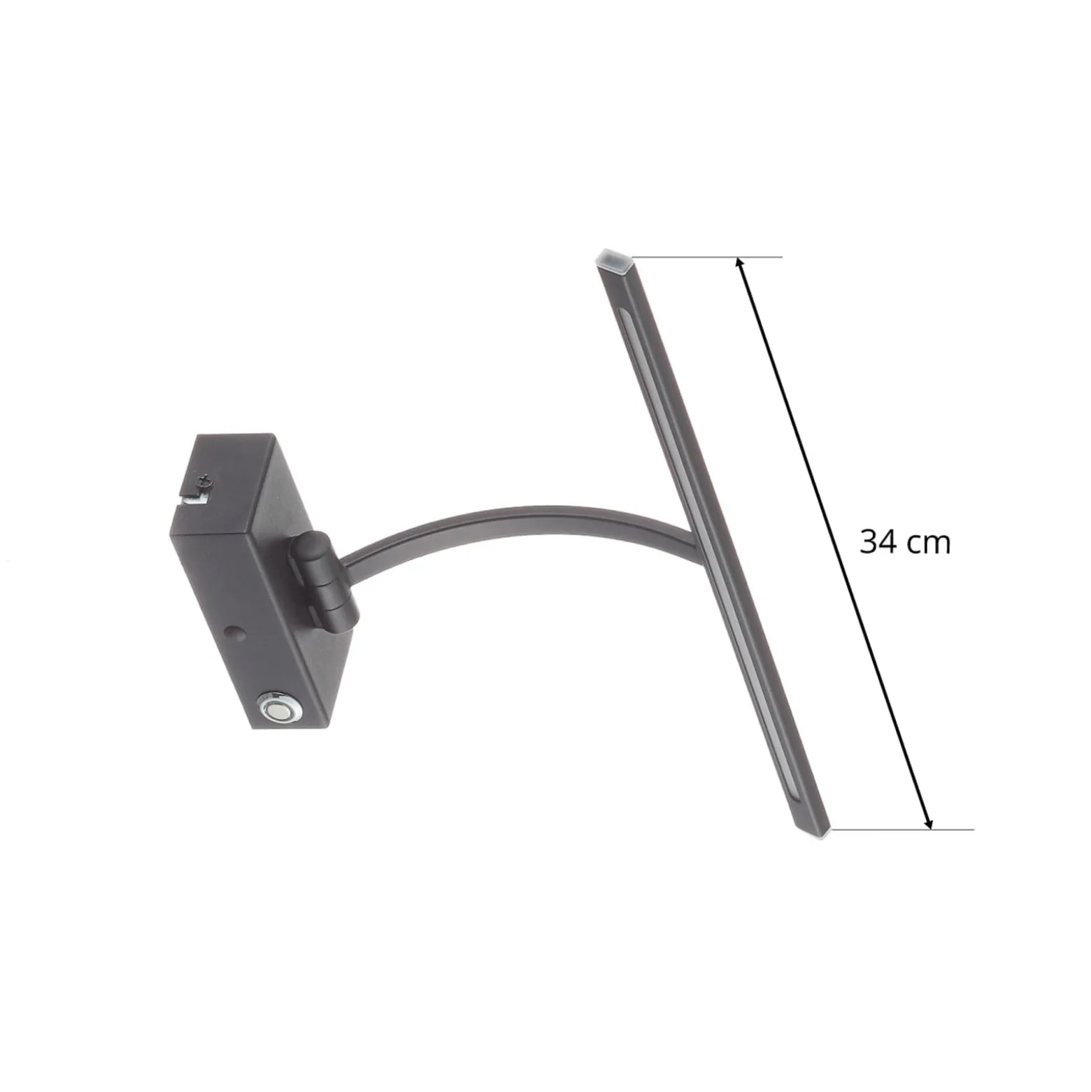 LED-seinävalaisin Matisse, leveys 34 cm, musta