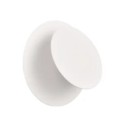 LED-seinävalaisin Mio, pyöreä linssi, mattavalkoinen, epäsuora valaisin
