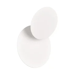 LED-seinävalaisin Mio, pyöreä linssi, mattavalkoinen, epäsuora valaisin