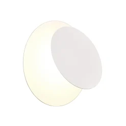 LED-seinävalaisin Mio, pyöreä linssi, mattavalkoinen, epäsuora valaisin