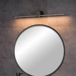 LED-seinävalaisin Mizar, 60 cm, musta, IP44