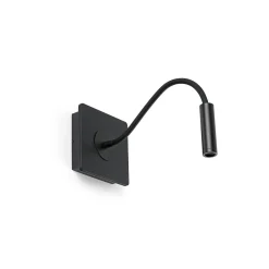 LED-seinävalaisin Mood, musta, puu, metalli, ulkonema 33 cm