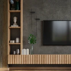 LED-seinävalaisin Motive L, 120 cm leveä, musta, metalli