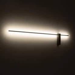 LED-seinävalaisin Motive L, 120 cm leveä, musta, metalli