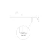 LED-seinävalaisin Motive M, 80 cm leveä, musta, metalli