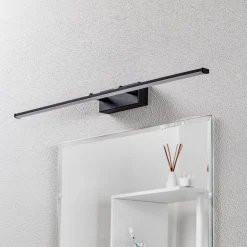 LED-seinävalaisin Nala, musta, leveys 75 cm