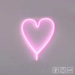 LED-seinävalaisin Neon Herz, USB