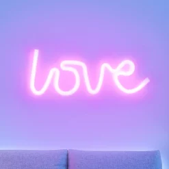 LED-seinävalaisin Neon Love, USB