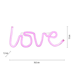 LED-seinävalaisin Neon Love, USB