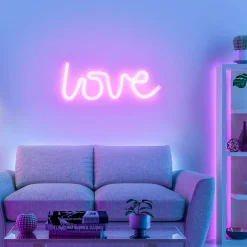 LED-seinävalaisin Neon Love, USB
