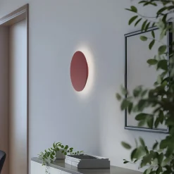 LED-seinävalaisin Orios Plus, punainen, Ø 30 cm, teräs