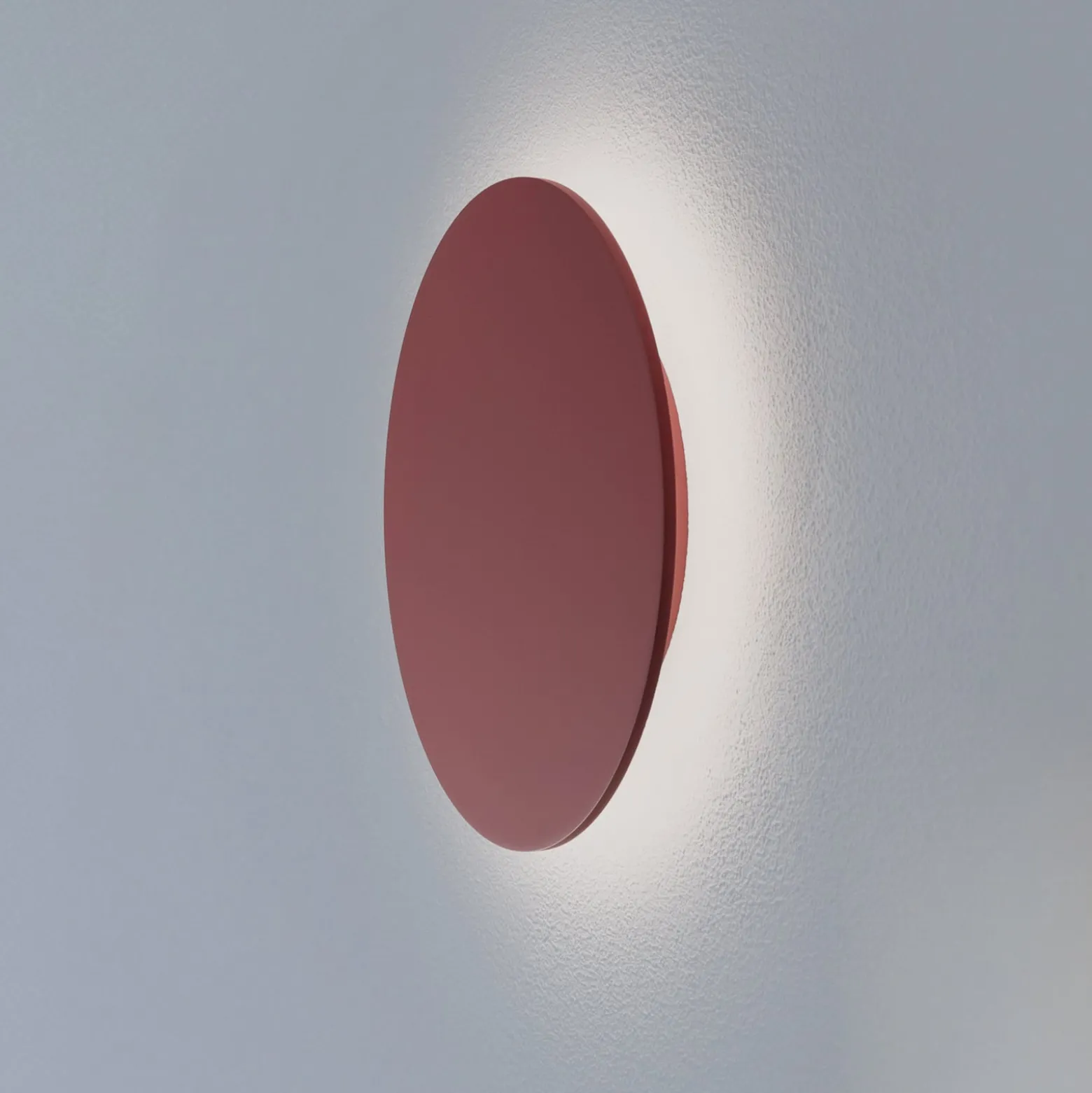 LED-seinävalaisin Orios Plus, punainen, Ø 30 cm, teräs