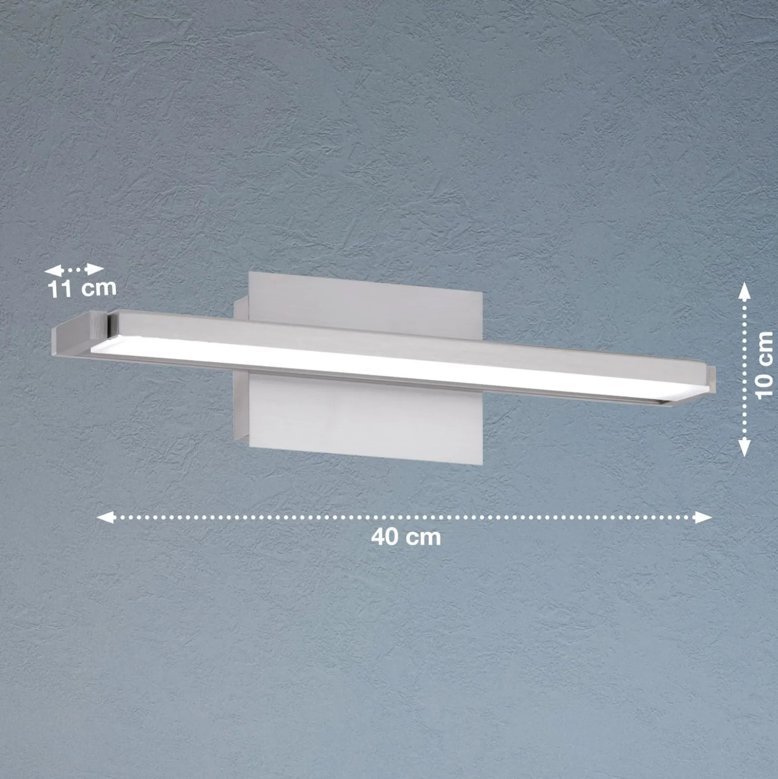 LED-seinävalaisin Pare TW, 3 valon väriä + himmennin 40cm