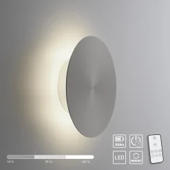 LED-seinävalaisin paristo Puntua Ø 18 cm harmaa
