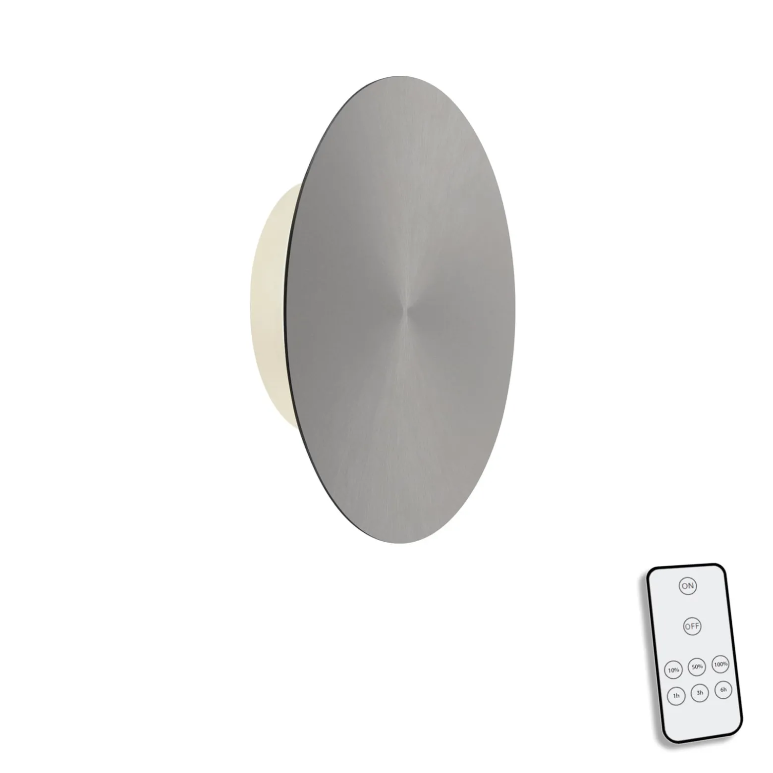 LED-seinävalaisin paristo Puntua Ø 18 cm harmaa