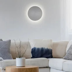 LED-seinävalaisin paristo Puntua Ø 18 cm harmaa