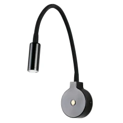 LED-seinävalaisin Pixie joustovarrella, musta
