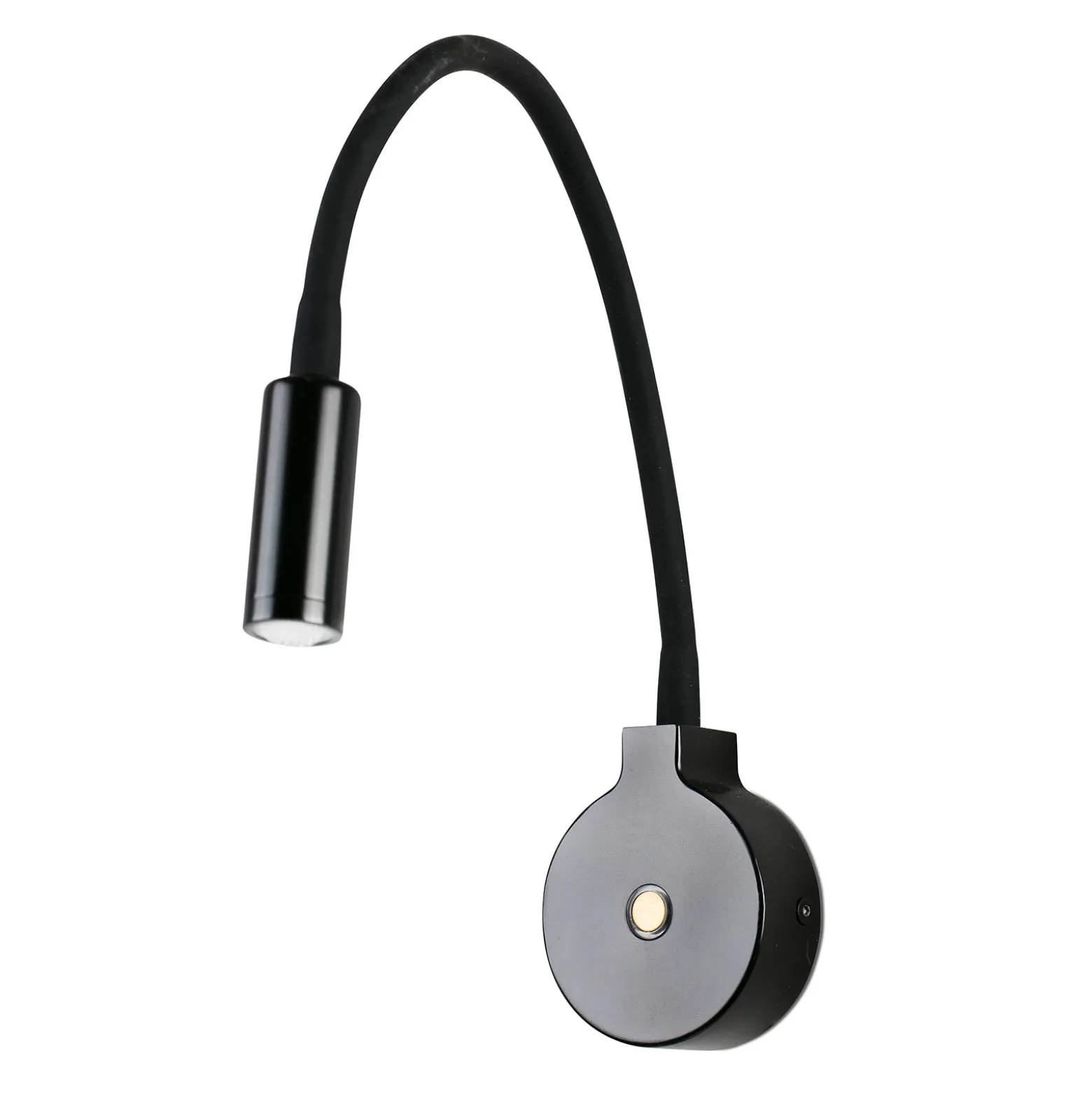 LED-seinävalaisin Pixie joustovarrella, musta