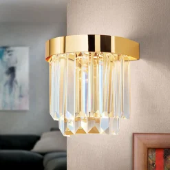 LED-seinävalaisin Prism, ylös- ja alasvalo, kulta