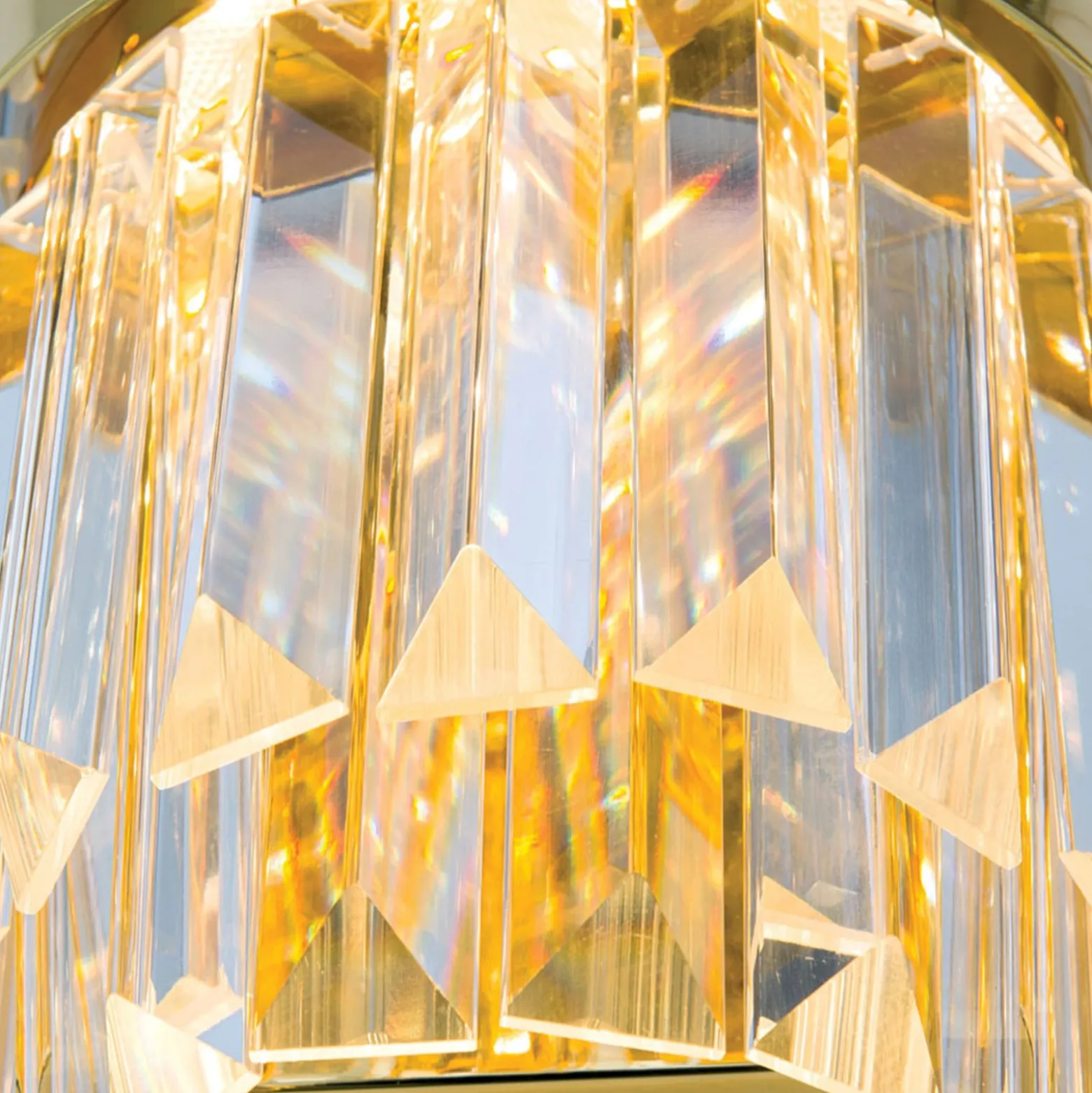 LED-seinävalaisin Prism, ylös- ja alasvalo, kulta