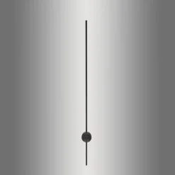 LED-seinävalaisin PURE Grafo, musta, korkeus 117 cm