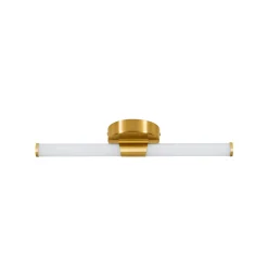 LED-seinävalaisin Ramola, messinkivärinen, leveys 45 cm, IP44, CCT
