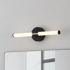 LED-seinävalaisin Ramola, musta, leveys 45 cm, IP44, CCT