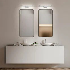 LED-seinävalaisin Rapallo, kromi, IP44, 40 cm