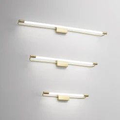 LED-seinävalaisin Rapallo, messinki, IP44, 80 cm