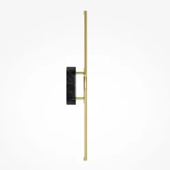 LED-seinävalaisin RENAISSANCE, messinki/musta, korkeus 63 cm, 2-osainen.