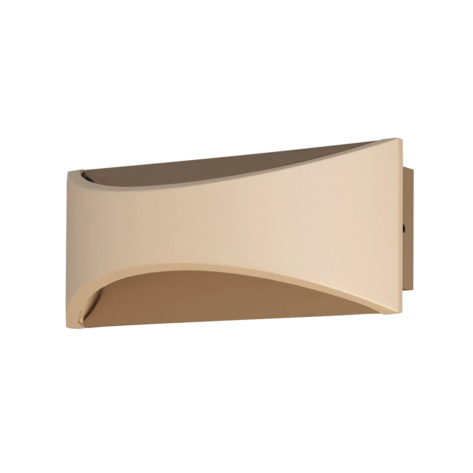 LED-seinävalaisin Rio, greige/hiekanvärinen, leveys 23 cm, metalli
