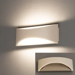 LED-seinävalaisin Rio, greige/hiekanvärinen, leveys 23 cm, metalli