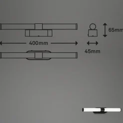LED-seinävalaisin Runt IP44 suora 4 000 K musta