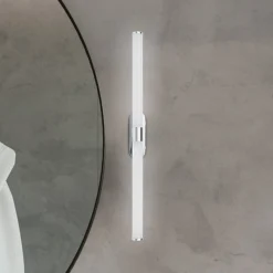 LED-seinävalaisin Runt, pituus 60 cm, kromi, 4 000 K, IP44