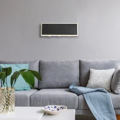 LED-seinävalaisin Saidy, leveys 25 cm, musta, metalli