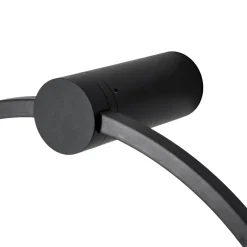 LED-seinävalaisin Saturno, musta, Ø 50 cm, metalli, 4 000 K