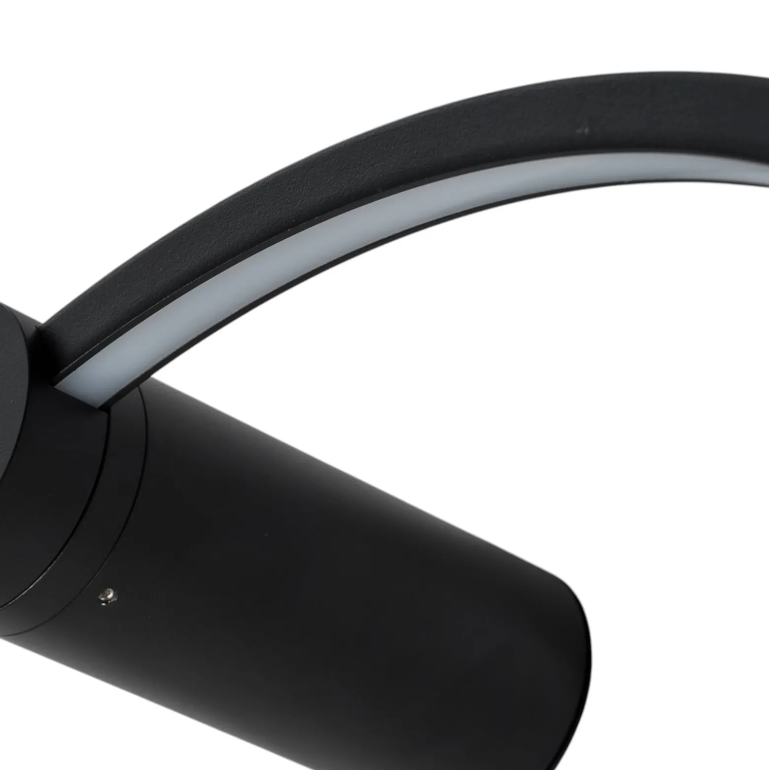 LED-seinävalaisin Saturno, musta, Ø 50 cm, metalli, 4 000 K