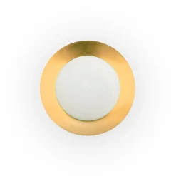 LED-seinävalaisin Side 450, musta/kulta, teräs/lasi, Ø 45 cm