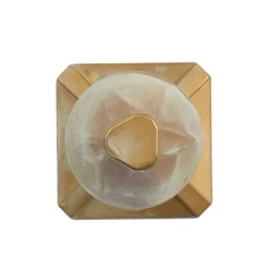 LED-seinävalaisin Silva Disk, ulkonema 18 cm, antiikkimessinki, IP65