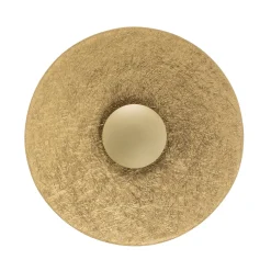 LED-seinävalaisin Sole S, halkaisija 44 cm, kullanvärinen, teräs, 3 000 K