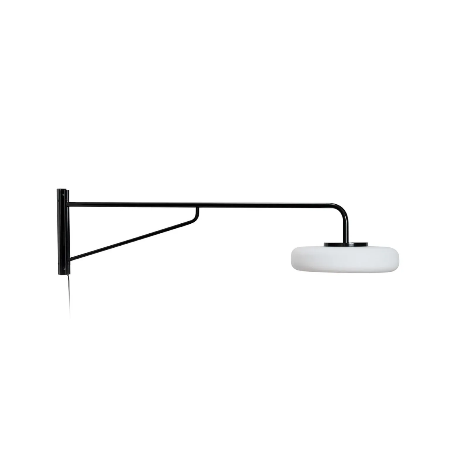 LED-seinävalaisin Sway, musta, ulottuvuus 120 cm, metalli