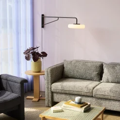 LED-seinävalaisin Sway, musta, ulottuvuus 120 cm, metalli