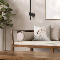 LED-seinävalaisin Swing, korkeus 30 cm, CCT, metalli, musta