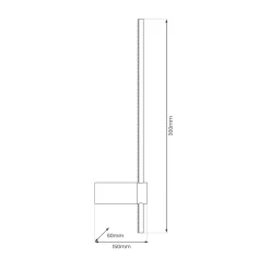 LED-seinävalaisin Swing, korkeus 30 cm, CCT, metalli, musta