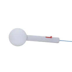 LED-seinävalaisin Talk, vaaleanharmaa/sininen, pituus 30 cm, rauta/lasi