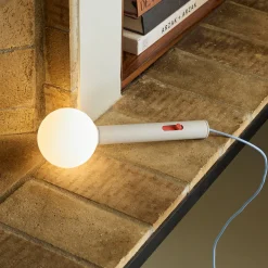 LED-seinävalaisin Talk, vaaleanharmaa/sininen, pituus 30 cm, rauta/lasi
