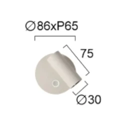 LED-seinävalaisin Tara, valkoinen, Ø 9 cm, metalli