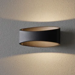 LED-seinävalaisin Trame, soikea muoto, musta